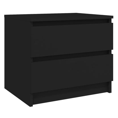 Bedside tables 2 pcs 50x39x43.5 cm wood derivatives black