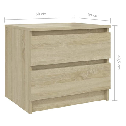 Bedside table made of wood, Sonoma oak