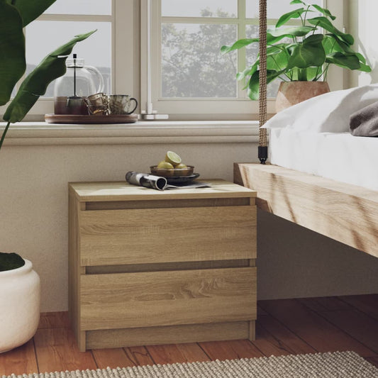 Bedside table made of wood, Sonoma oak