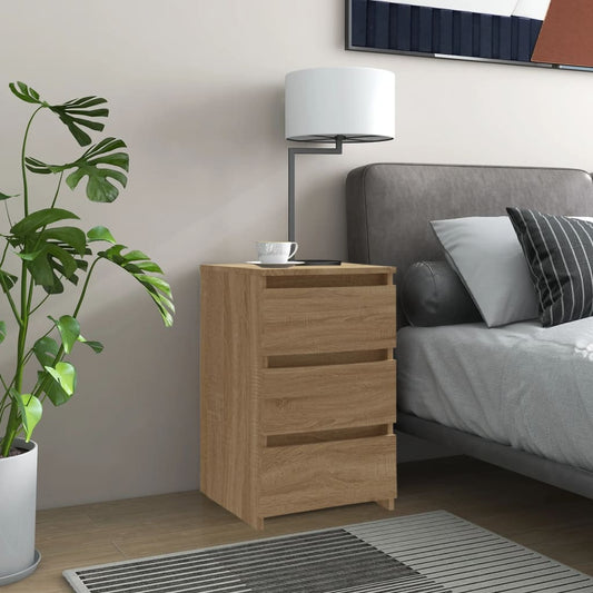Bedside table 40x35x62.5 cm derived from Sonoma oak wood