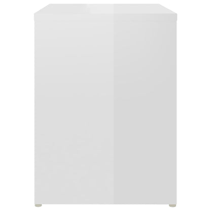 Bedside tables 2 pcs wood derivatives white glossy