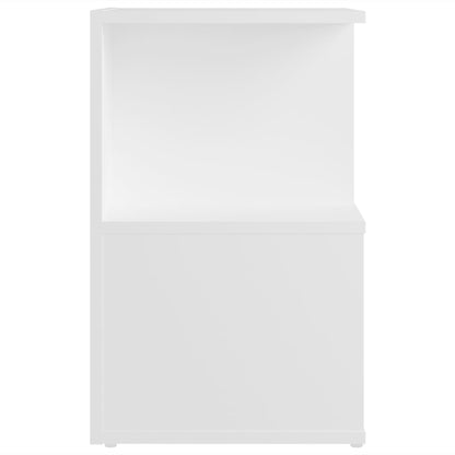 Bedside tables 2 pcs 35x35x55cm wood derivatives white