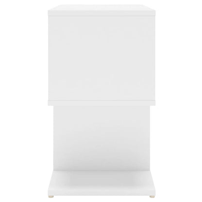 Bedside table 50x30x51.5 cm white wood derivatives