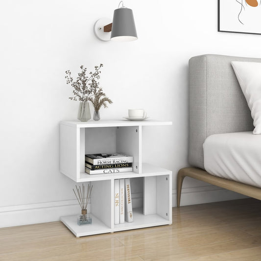 Bedside table 50x30x51.5 cm white wood derivatives