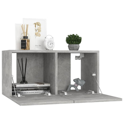 10 pcs cement grey plywood TV furniture set