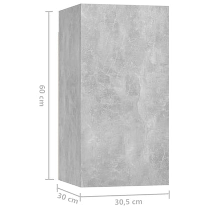 10 pcs conjunto de móveis de TV derivados madeira cinza cimento