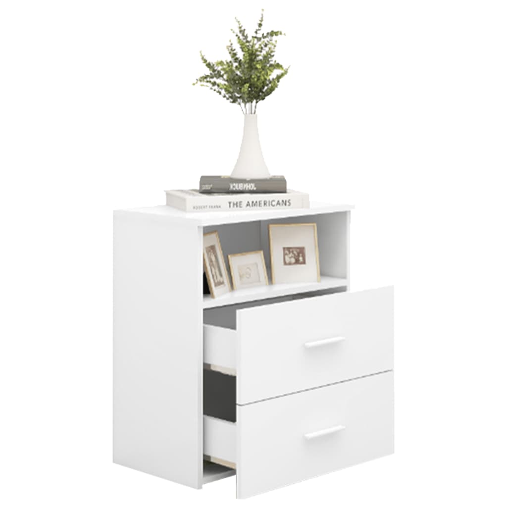 Bedside table 50x32x60 cm white
