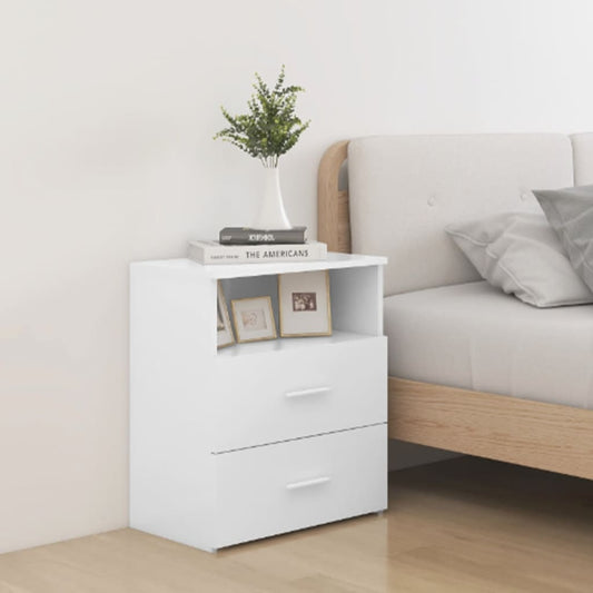 Bedside table 50x32x60 cm white