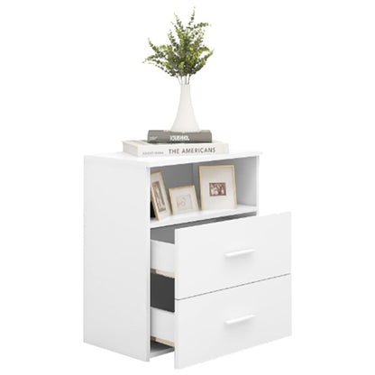 Bedside tables 2 pcs 50x32x60 cm white