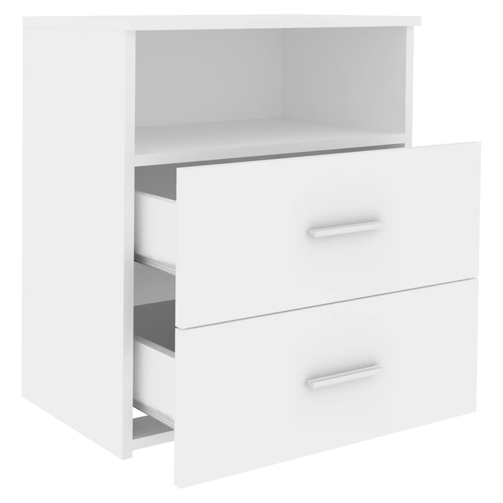 Bedside tables 2 pcs 50x32x60 cm white