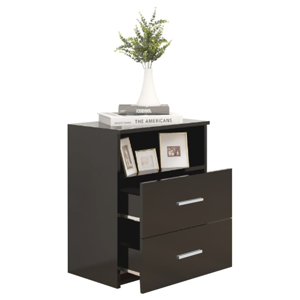Bedside table 50x32x60 cm black