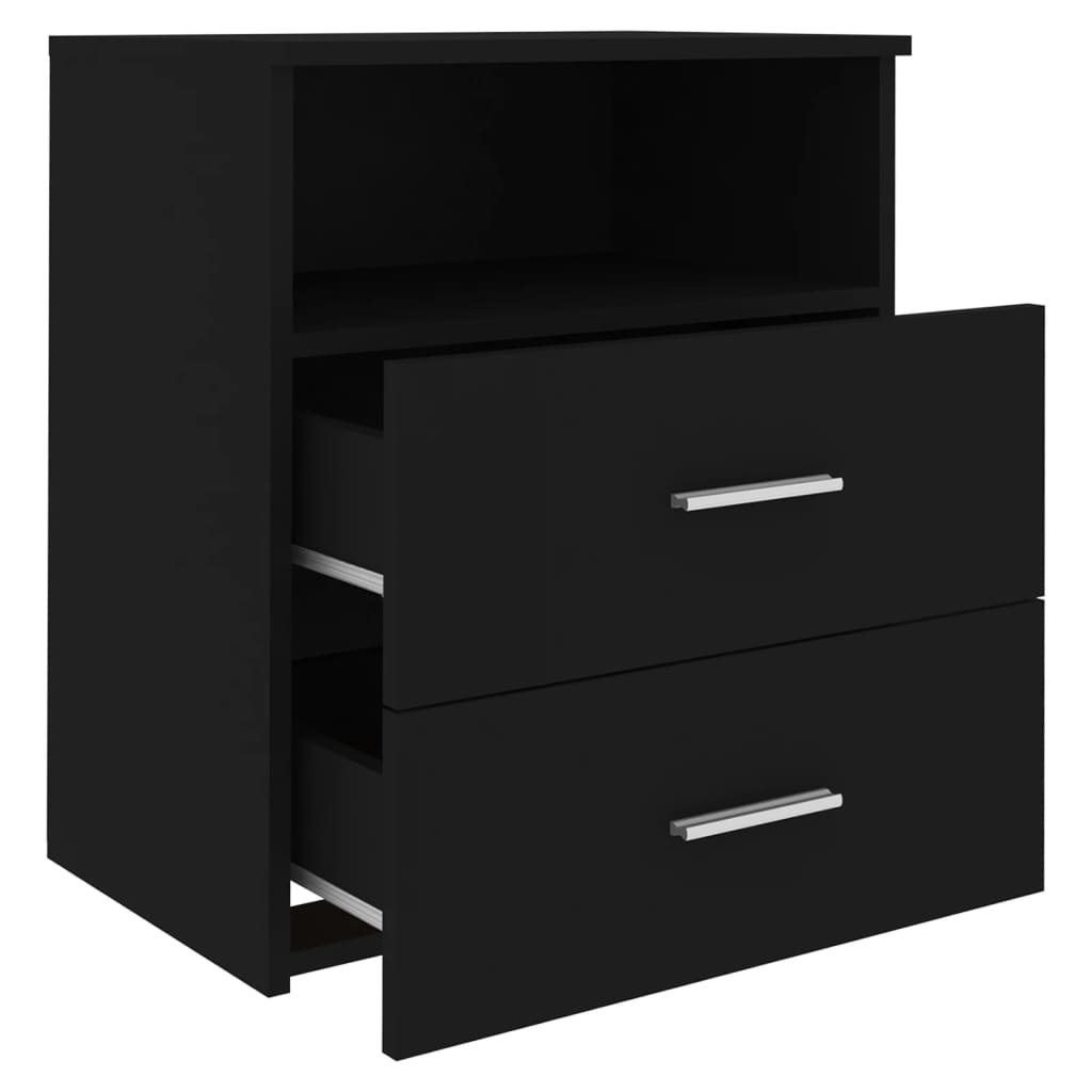 Bedside table 50x32x60 cm black