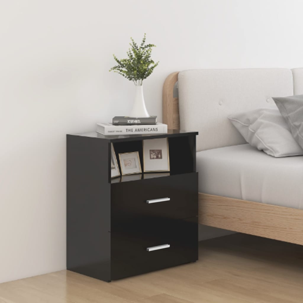 Bedside table 50x32x60 cm black