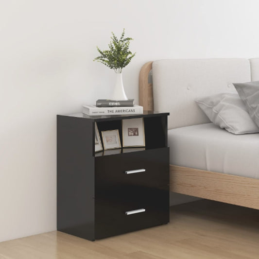 Bedside table 50x32x60 cm black