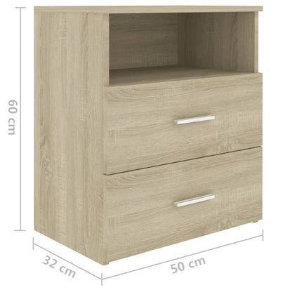 Bedside tables 2 pcs 50x32x60 cm Sonoma oak