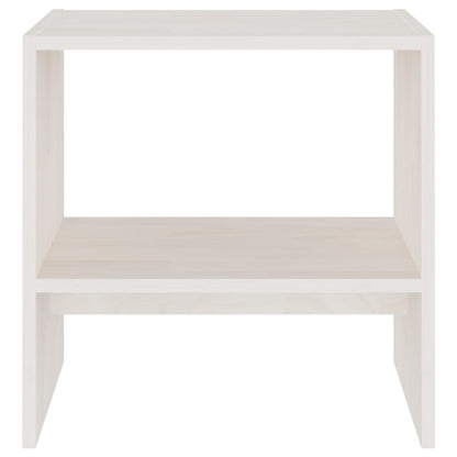 Bedside table 40x30.5x40 cm solid pine wood white