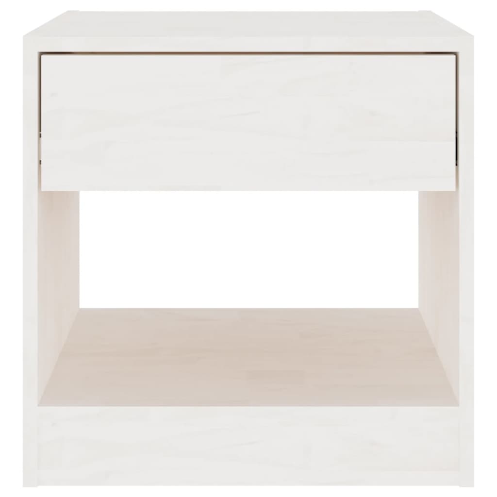 Bedside table 40x31x40 cm solid pine white