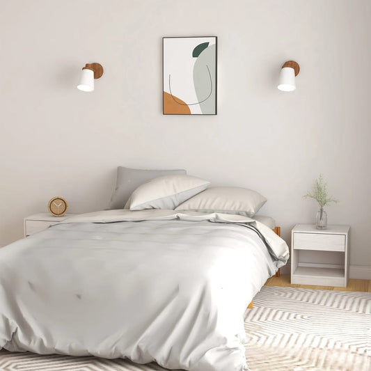 Bedside tables 2 pcs 40x31x40 cm solid pine white