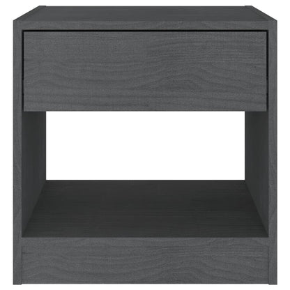 Mesas de cabeceira 2 pcs 40x31x40 cm pinho maciço cinzento