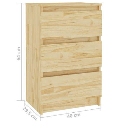 Bedside table 40x29.5x64 cm solid pine wood