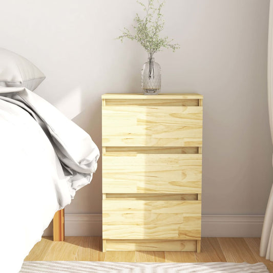Bedside table 40x29.5x64 cm solid pine wood