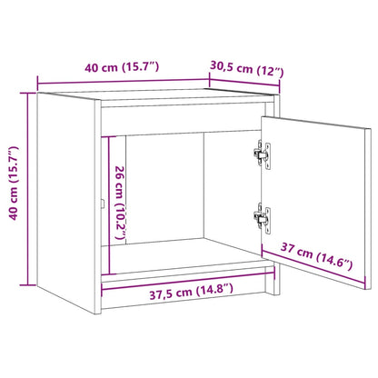 Bedside tables 2 pcs 40x30.5x40 cm solid pine wood