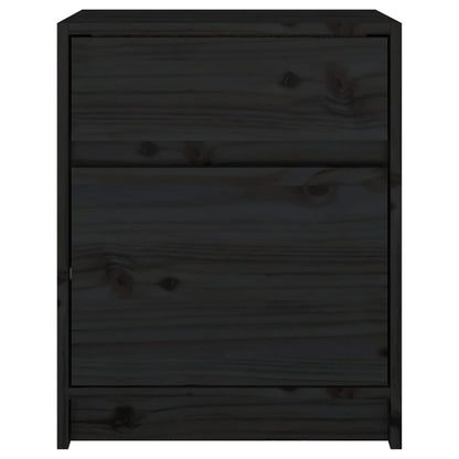 Bedside tables 2 pcs 40x31x50 cm solid pine black