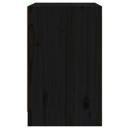 Bedside tables 2 pcs 40x31x50 cm solid pine black