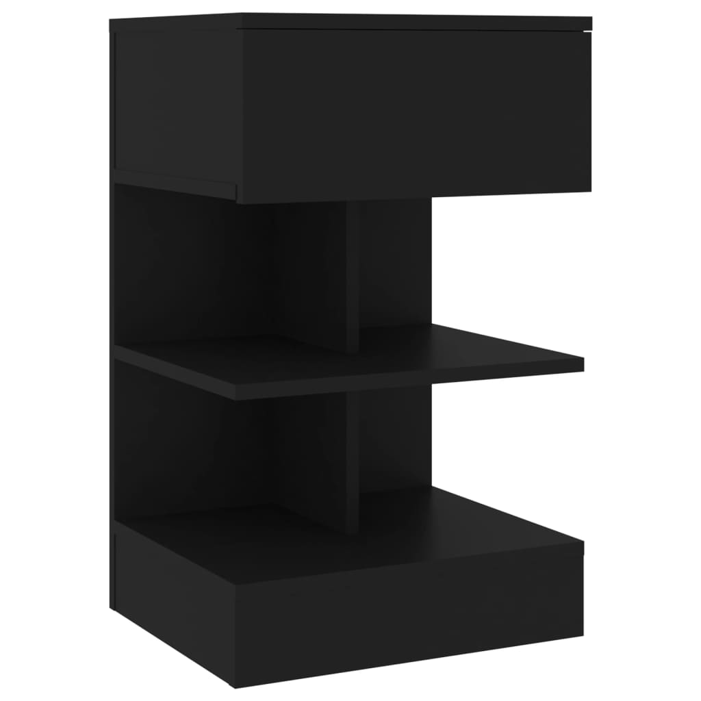 Bedside tables 2 pcs 40x35x65 cm black