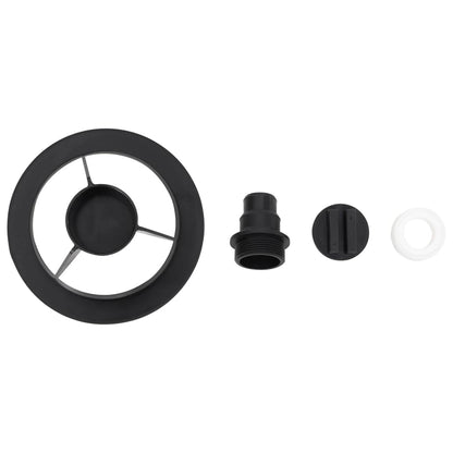 Sand filter for swimming pool with 6-way valve black