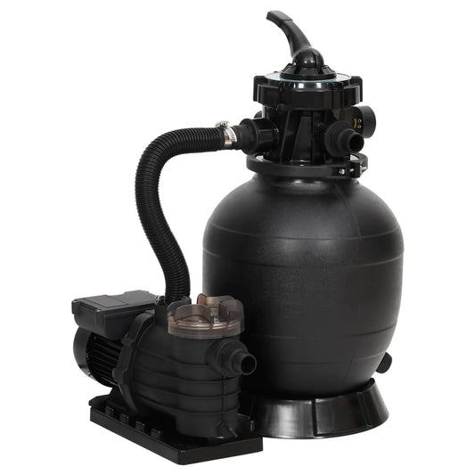 Pool sand filter with black pre-filter