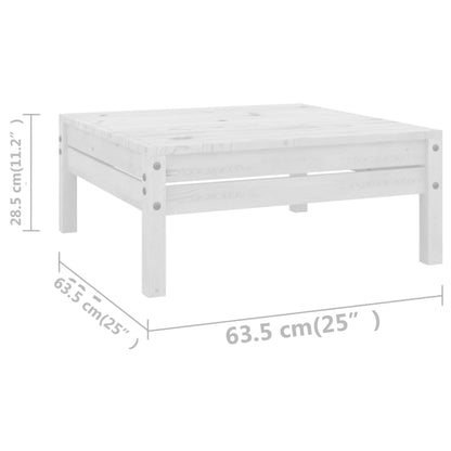 10 pcs conjunto lounge de jardim pinho maciço branco
