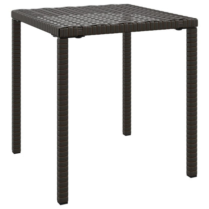 Espreguiçadeiras com mesa 2 pcs vime PE castanho