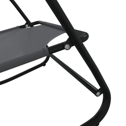 Steel and grey textilene rocking lounger
