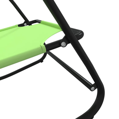 Espreguiçadeiras baloiço 2 pcs aço e textilene verde