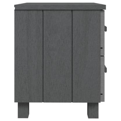 Mesa de cabeceira HAMAR 40x35x44,5 cm pinho maciço cinza-escuro