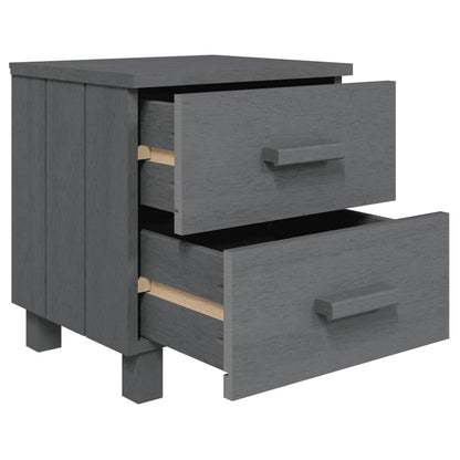 Mesa de cabeceira HAMAR 40x35x44,5 cm pinho maciço cinza-escuro