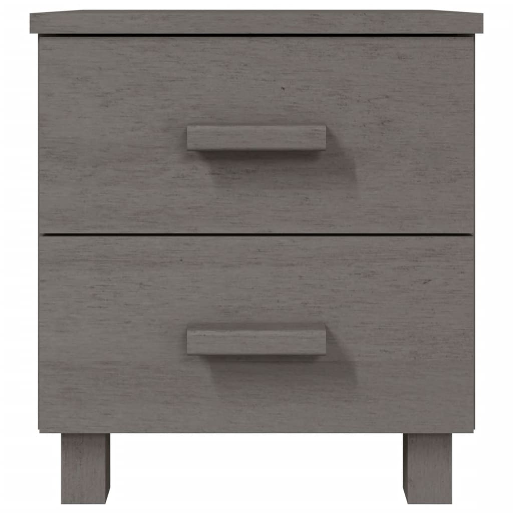 HAMAR bedside table 40x35x44.5 cm solid pine light grey