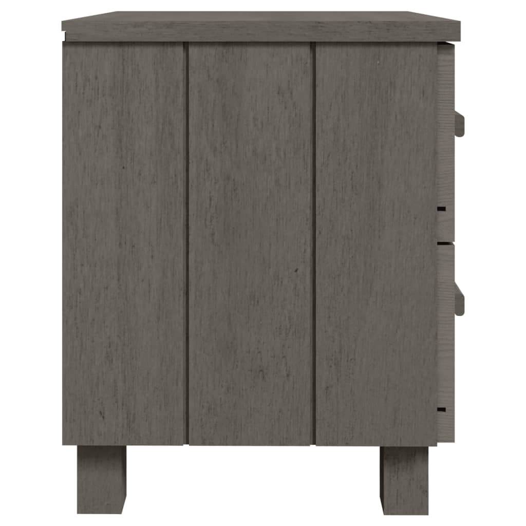 HAMAR bedside table 40x35x44.5 cm solid pine light grey