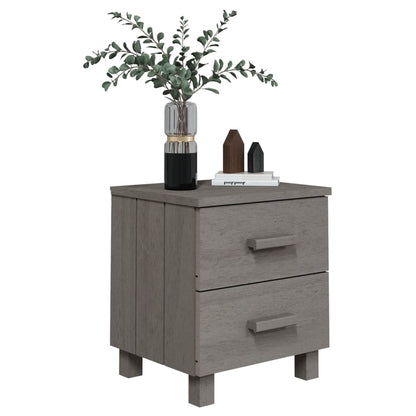 HAMAR bedside table 40x35x44.5 cm solid pine light grey