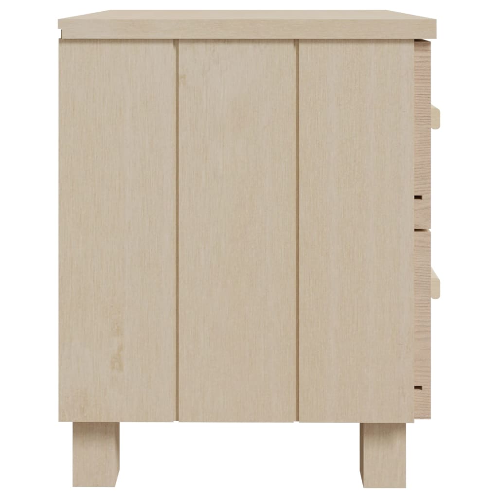 HAMAR 2-piece bedside tables 40x35x44.5 solid pine honey brown