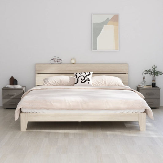 HAMAR bedside tables 2 pcs 40x35x44.5 solid pine light grey