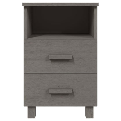 HAMAR bedside table 40x35x62 cm solid pine light grey