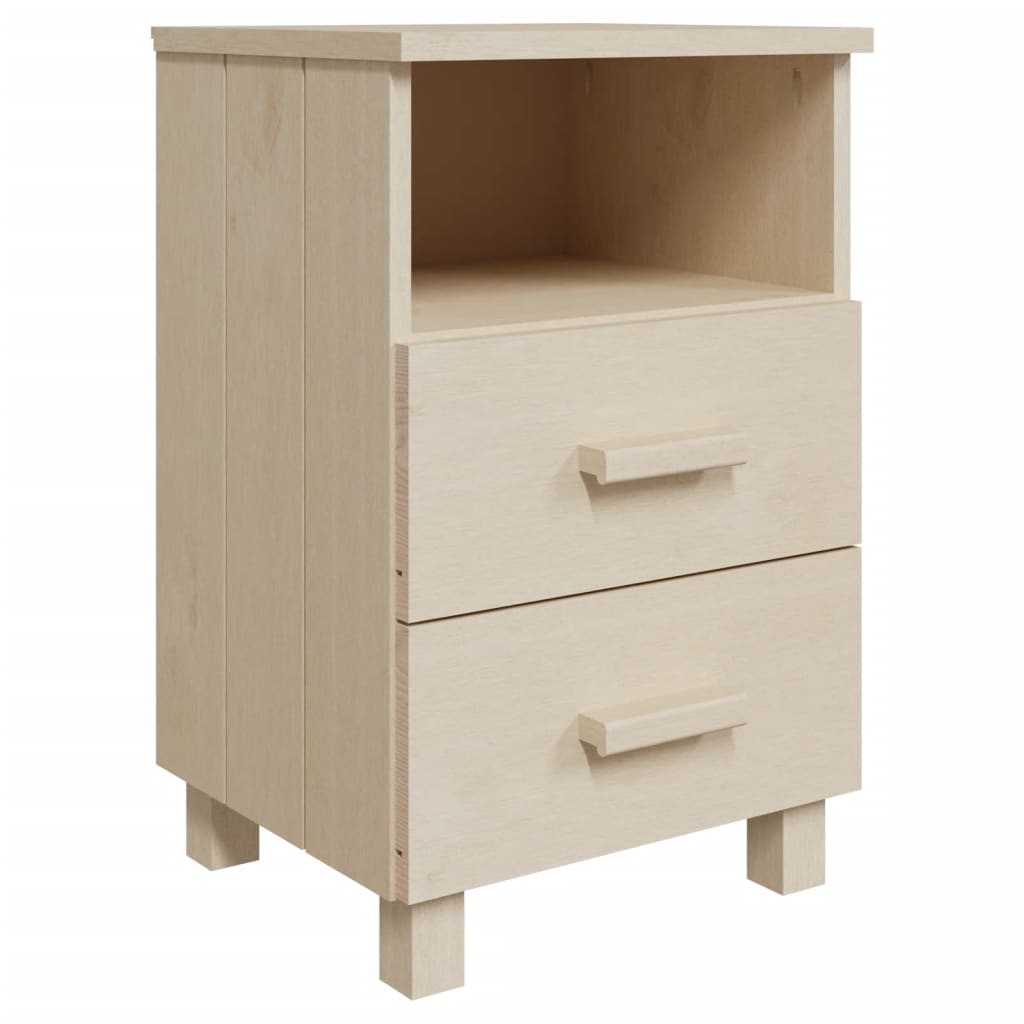 HAMAR bedside tables 2pcs 40x35x62cm solid pine honey brown