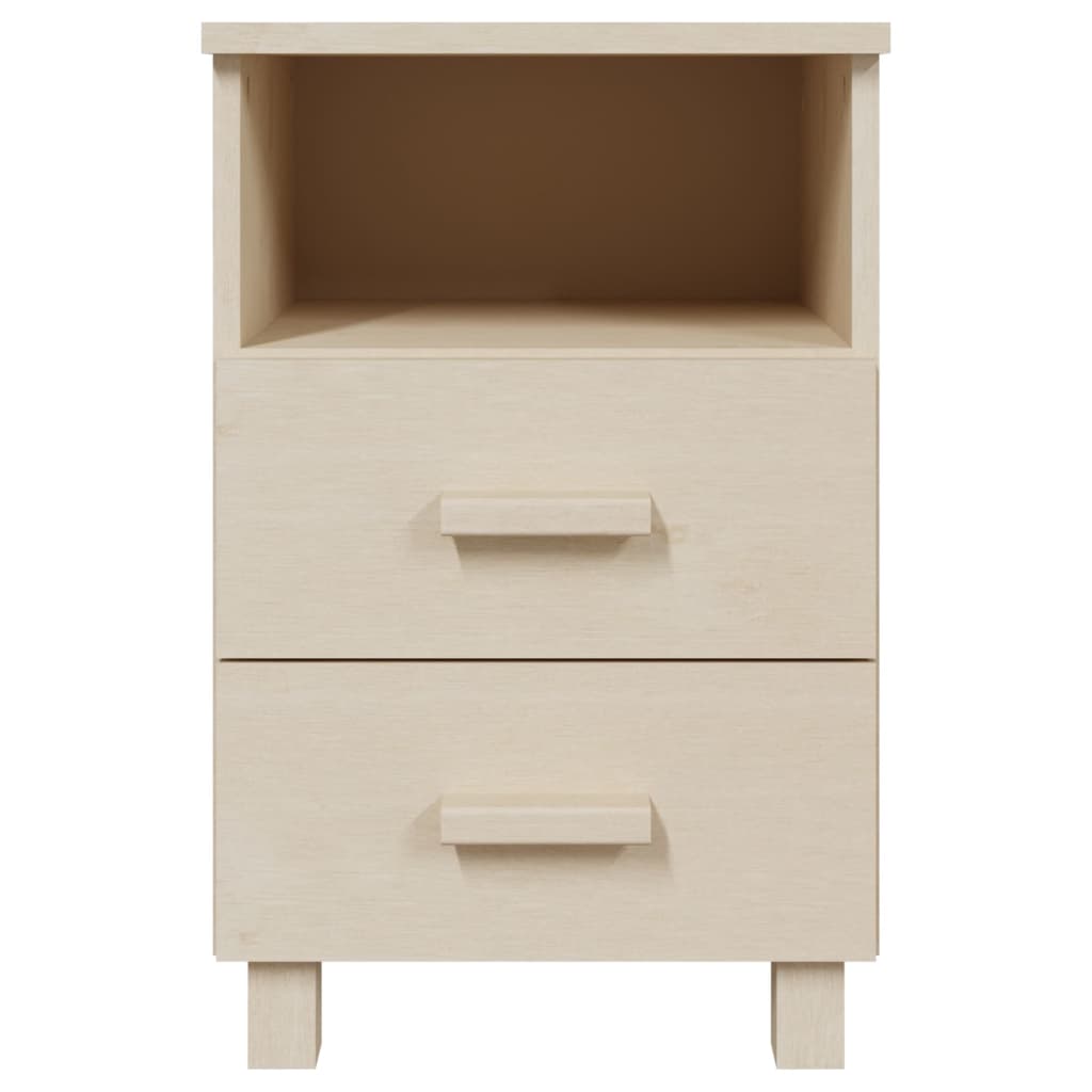 HAMAR bedside tables 2pcs 40x35x62cm solid pine honey brown