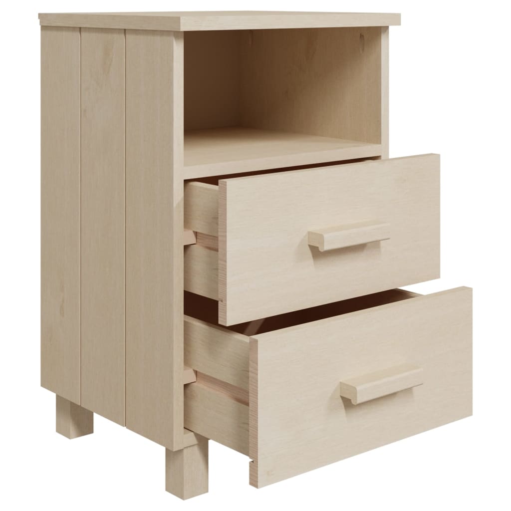 HAMAR bedside tables 2pcs 40x35x62cm solid pine honey brown