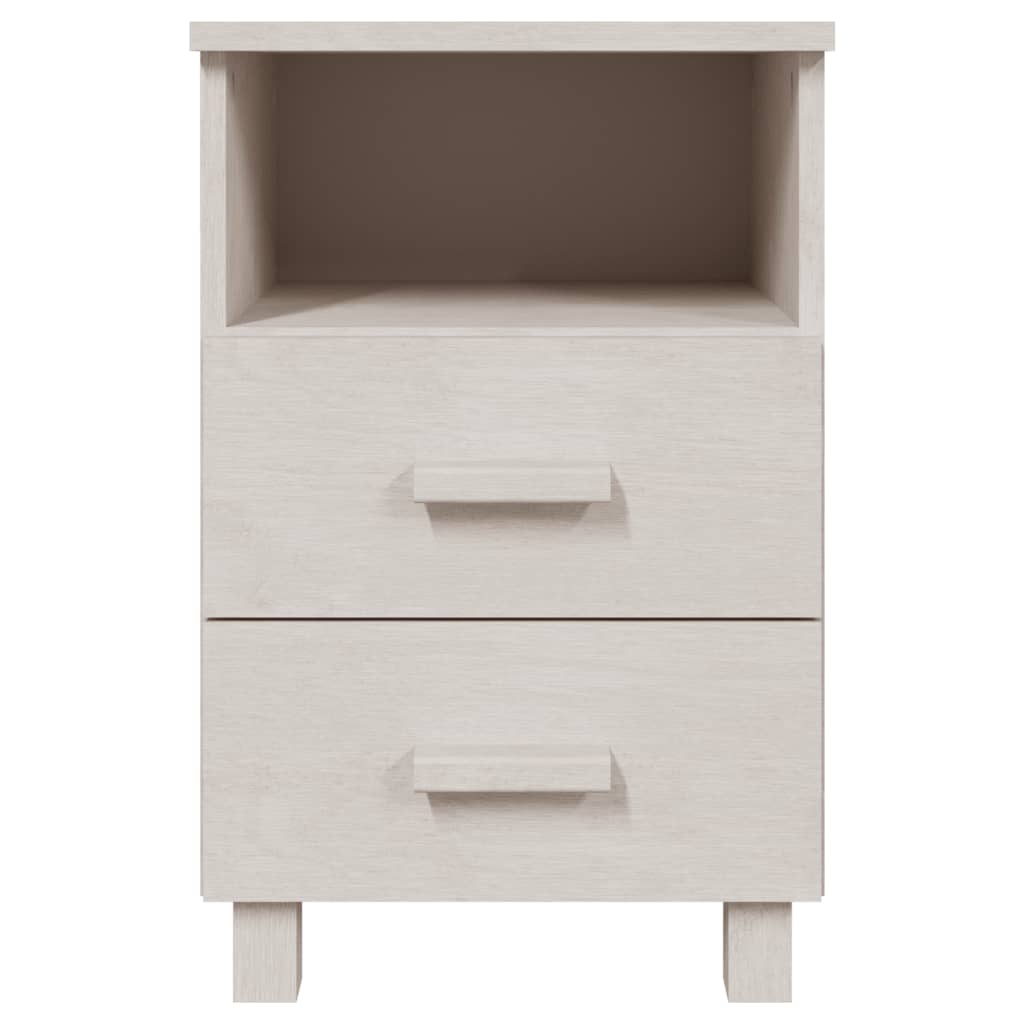 HAMAR bedside tables 2pcs 40x35x62 cm solid pine white