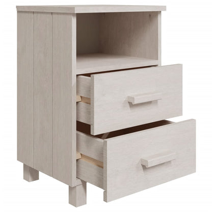 HAMAR bedside tables 2pcs 40x35x62 cm solid pine white