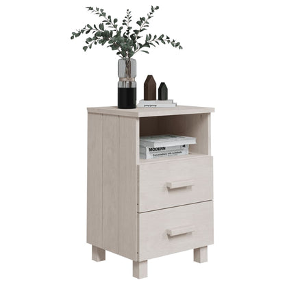 HAMAR bedside tables 2pcs 40x35x62 cm solid pine white