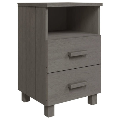 HAMAR bedside tables 2 pcs 40x35x62cm solid pine light grey